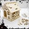 6 Set Halloween Craft Kit,DIY Wooden Halloween Castle House Craft Kit